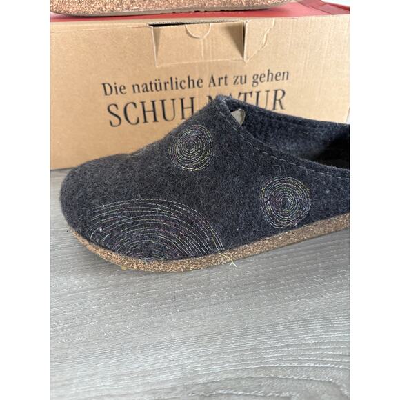 Haflinger GZ Spirit Navy Wool Women's Slippers Shoes- Size 39 US 8- EUC - Picture 3 of 8